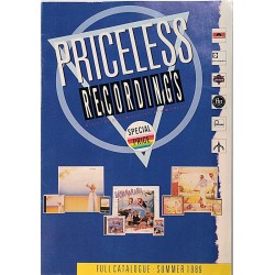 Priceless Recordings 1989  Full catalogue summer 1989 Trycksaker
