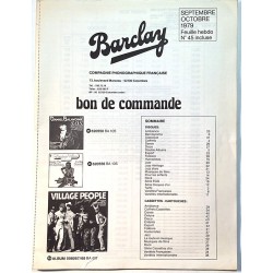 Barclay 1979 Septembre Octobre Compagnie Phonographique Francaise Trycksaker