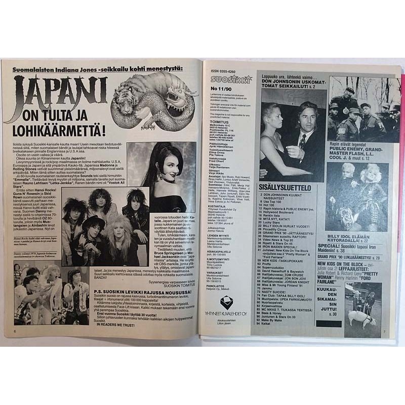 Suosikki 1990 N:o 11 Totuuden hetki, Kata Japani vai unohdus? used magazine