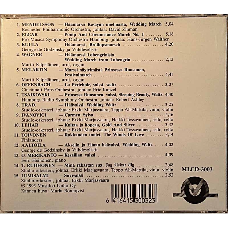 Various instrumental artists 1993 MLCD-3003 Kauneinta Häämusiikkia Used CD