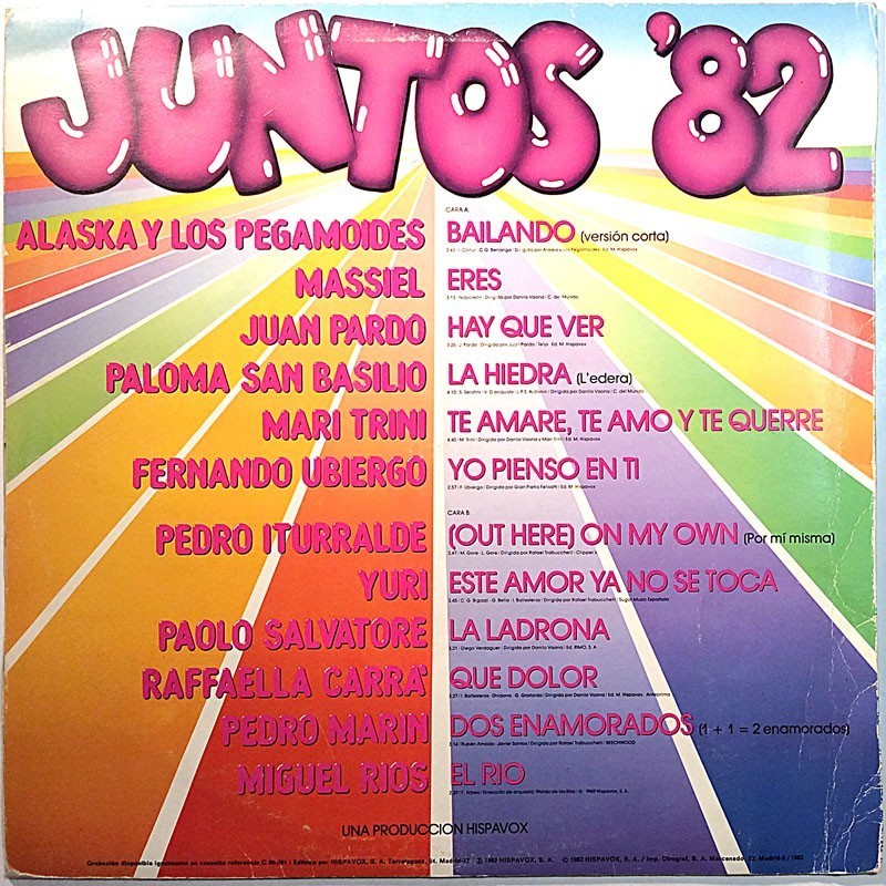 Pedro Marin, Juan Pardo, Paolo Salvatore..: Juntos ‘82  VG / VG ilmainen tuote bonus LP:nä