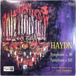 Haydn - David Josefowitz: Symphonie 96 / Symphonie 102  VG / EX- ilmainen tuote bonus LP:nä