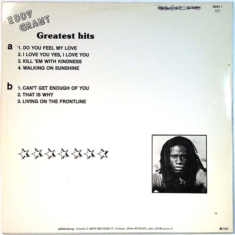 Grant Eddy: Greatest Hits  kansi VG+ levy EX- Käytetty LP