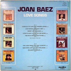 Baez Joan: Love Songs  kansi VG+ levy EX Käytetty LP