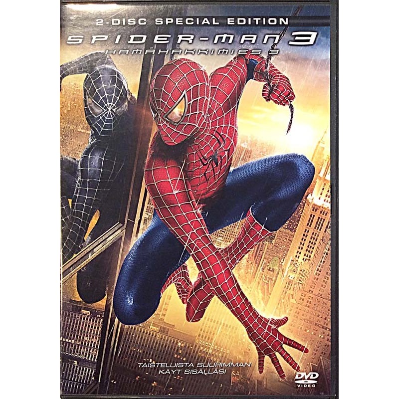 DVD - Elokuva: Spider-Man 3 2DVD  kansi EX levy EX Käytetty DVD