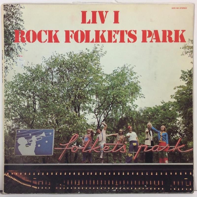 VARIOUS ARTISTS :  LIV I ROCK FOLKETS PARK  1975 70L POLYDOR  kansi  EX- levy  EX-
