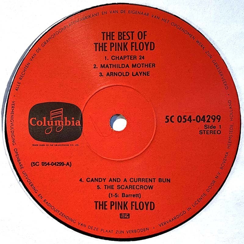Pink Floyd: The Best of the Pink Floyd  kansi VG+ levy EX- Käytetty LP