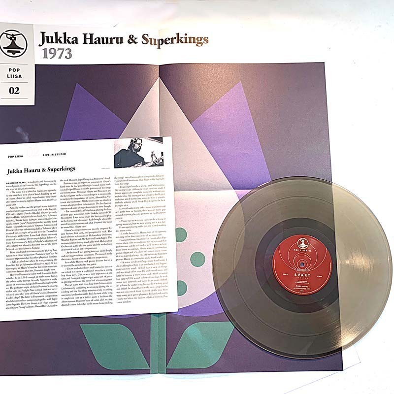 Hauru Jukka & Superkings: POP-Liisa 02 Live in Studio 1973 värivinyyli  kansi EX levy EX Käytetty LP