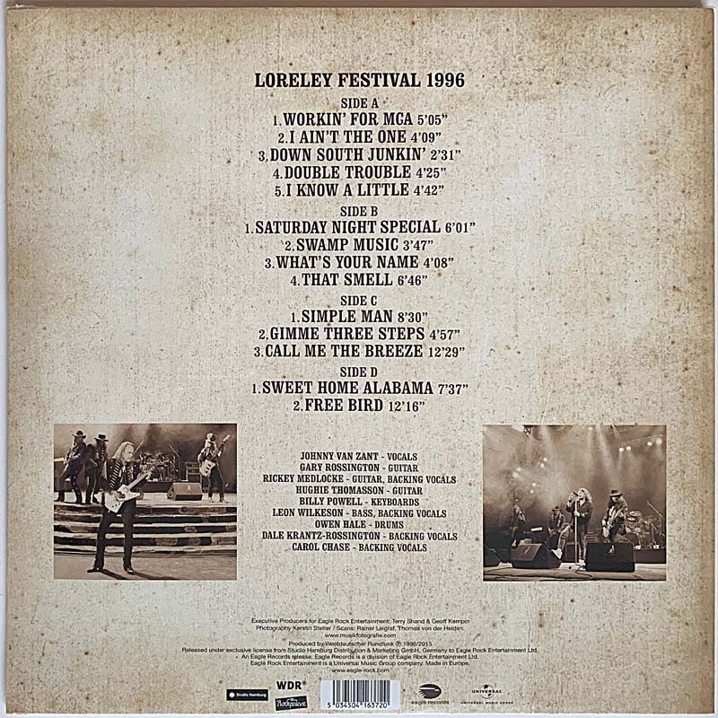 Lynyrd Skynyrd 2015 EAGLP637 Sweet home Alabama 2LP LP