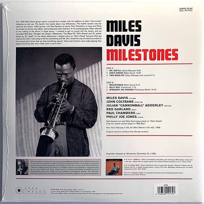Davis Miles 1958 37079 Milestones LP
