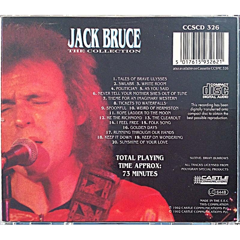 Bruce Jack 1967-74 CCSCD 326 The Collection Tupla Used CD