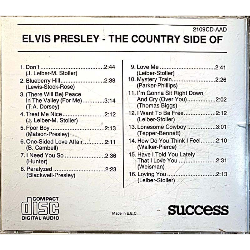 Elvis 1990’s 2109CD The country side of Used CD