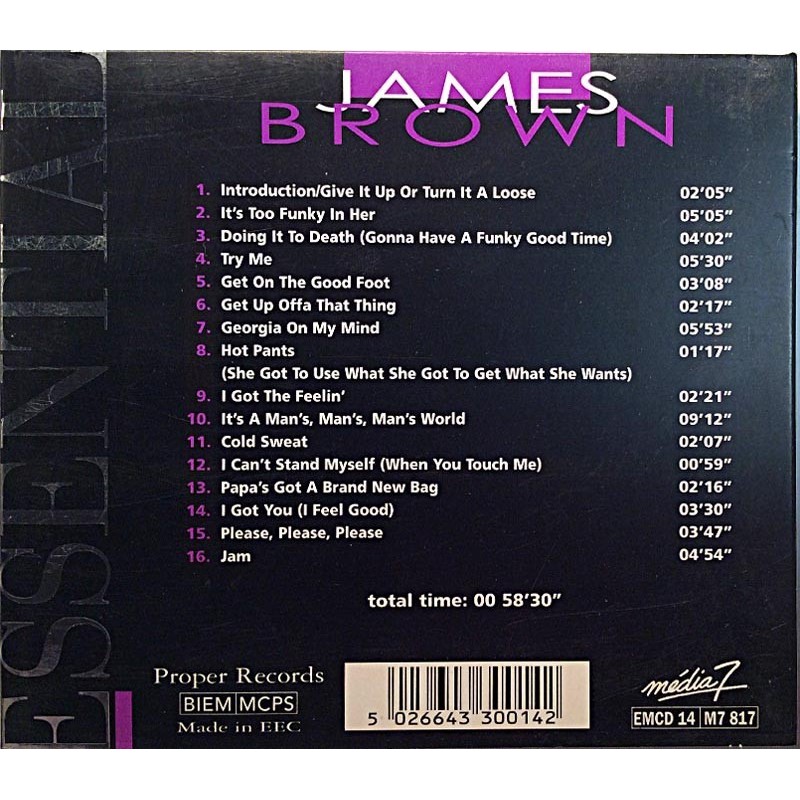 Brown James 1998 EMCD 14 Essential Masters: James Brown Used CD
