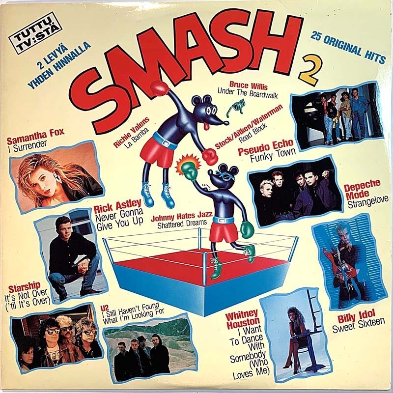 Dr. Feelgood, U2, Gary Moore, Billy Idol ym. 1987 SOPOL 1015 Smash 2LP Used LP