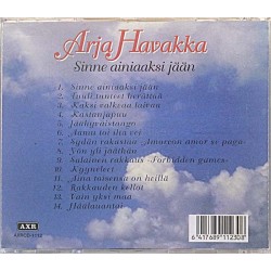 Havakka Arja 1996 AXRCD 1112 Sinne Ainiaaksi Jään Used CD