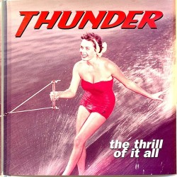 Thunder - The thrill of it all, Begagnat Poster, år 1996 bredd 30cm  höjd 30 cm Promojuliste 30cm x 30cm