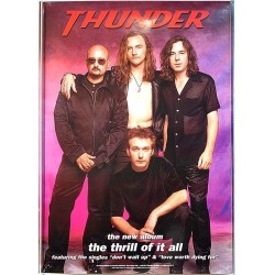 Thunder - The thrill of it all, Begagnat Poster, år 1996 bredd 42cm  höjd 59 cm Promojuliste 42cm x 59cm