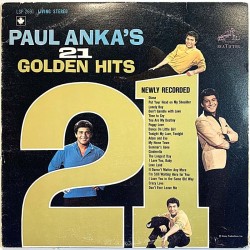 Anka Paul: 21 Golden Hits  kansi VG levy VG+ Käytetty LP