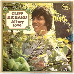 Richard Cliff: All my love  kansi EX- levy VG Käytetty LP