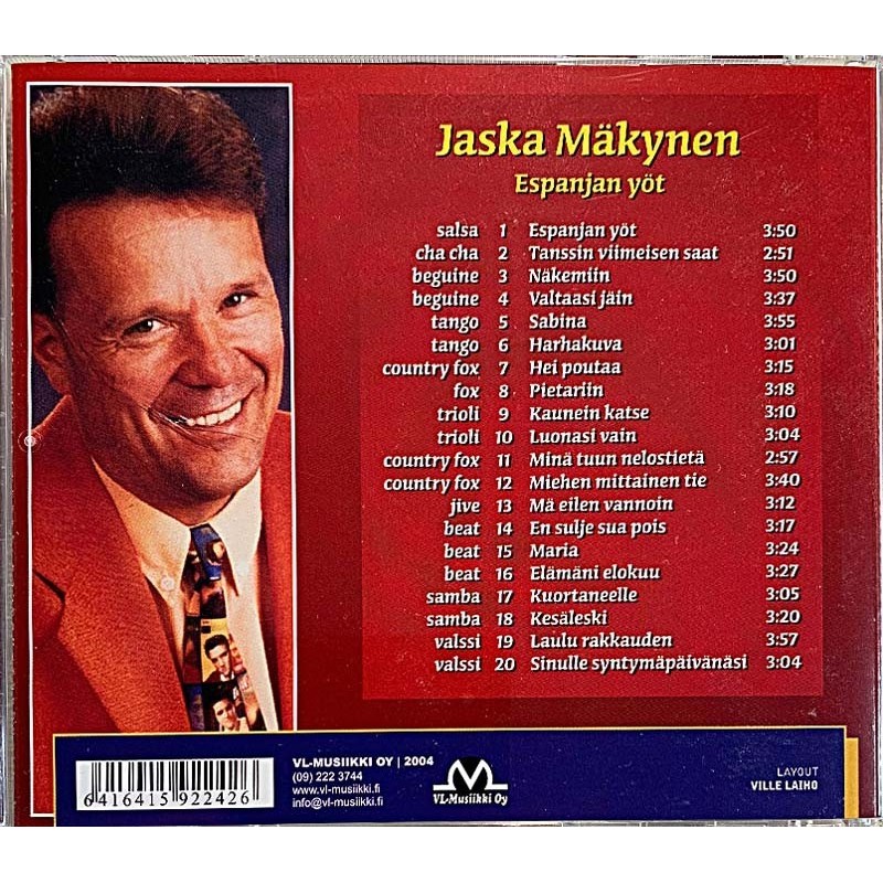 Mäkynen Jaska: Espanjan yöt  kansi EX levy EX Käytetty CD