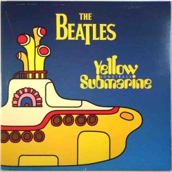 Beatles: Yellow Submarine, keltainen vinyyli  kansi EX levy EX Käytetty LP