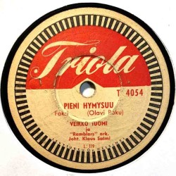 Tuomi Veikko 1952 T 4054 Viimeinen valssi / Pieni hymysuu shellac 78 rpm record