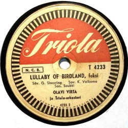 Virta Olavi 1955 T 4233 Saavuthan jälleen Roomaan / Lullaby of Birdland shellac 78 rpm record