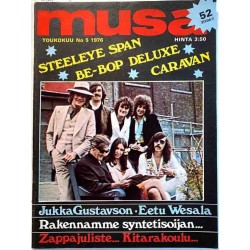 Musa 1976 5 Caravan, Jukka Gustavson, Be-Bop Deluxe aikakauslehti