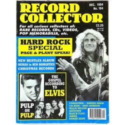 Record Collector 1994 No.184 December Hard Rock special Page & Plant speak! aikakauslehti