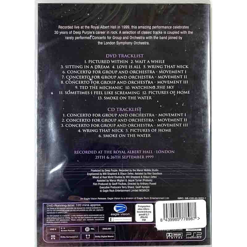 DVD - Deep Purple 1999 ERDVCD002 In concert with London Sym. Orch. DVD + CD DVD