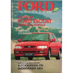 Ford uutiset 3/92 1992 3 Uudistunut Ford Escort Printed matter