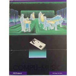 Roland  Compu-Music CMU-800R 1980’s  We design the future Printed matter