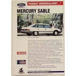 Mercury Sable 1992  esite Trycksaker