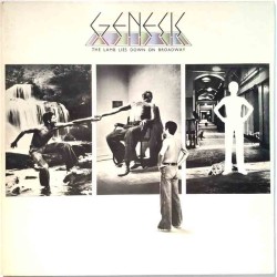 Genesis 1974 9299 258 kansi 6641 226 The Lamb Lies Down On Broadway 2LP Begagnat LP