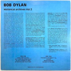 Dylan Bob: Historical Archhives volume 2  kansi EX levy EX Käytetty LP