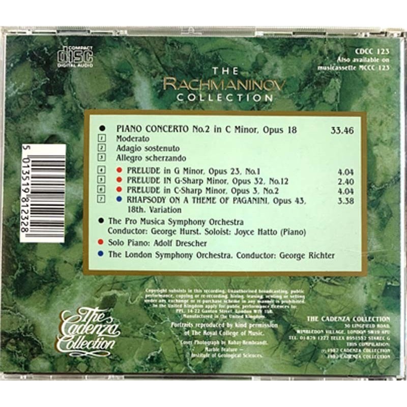 Rachmaninov: Collection  kansi EX levy EX Käytetty CD