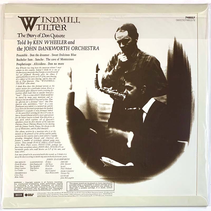 Windmill Tilter 1969 748057 The story of Don Quixote LP