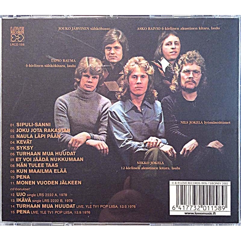 Kaseva 1976 LRCD 158 Kun maailma elää + 4 bonus-raitaa CD Begagnat