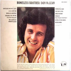 McLean Don: Homeless Brother  kansi VG+ levy VG Käytetty LP