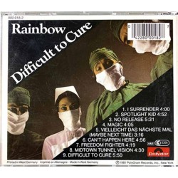Rainbow: Difficult to cure  kansi EX levy EX Käytetty CD