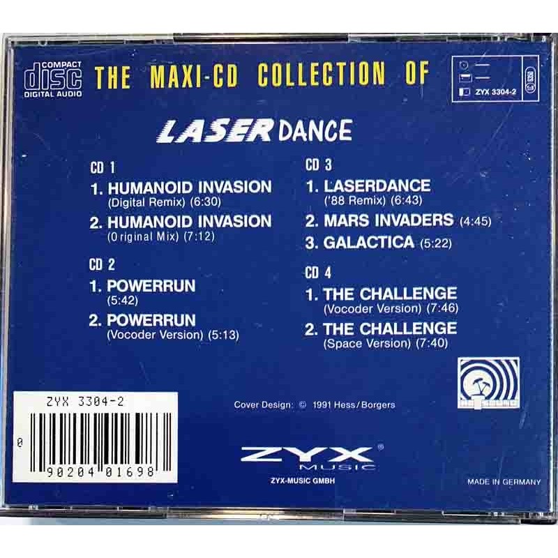 Laserdance: Maxi-cd collection of laserdance 4CD  kansi EX levy EX Käytetty CD