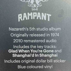 Nazareth : Rampant, blue vinyl - LP