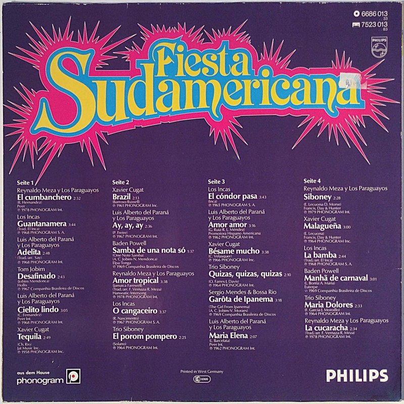 Various Artists : Fiesta Sudamericana 24 Welthits 2LP - Used LP