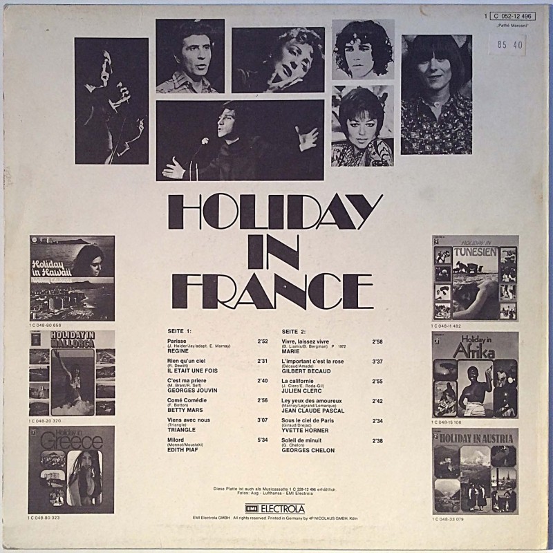 Various Artists : Holiday in France - Used LP