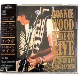 Wood Ronnie CD-levy Slide on Live plugged in, made in Japan  kansi EX levy EX Käytetty CD