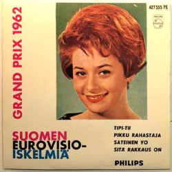 Marion Rung, Paavo Heinonen, Eila Pellinen 1962 427 555 PE Suomen Eurovisio-iskelmiä Grand Prix 1962 begagnad singelskiva