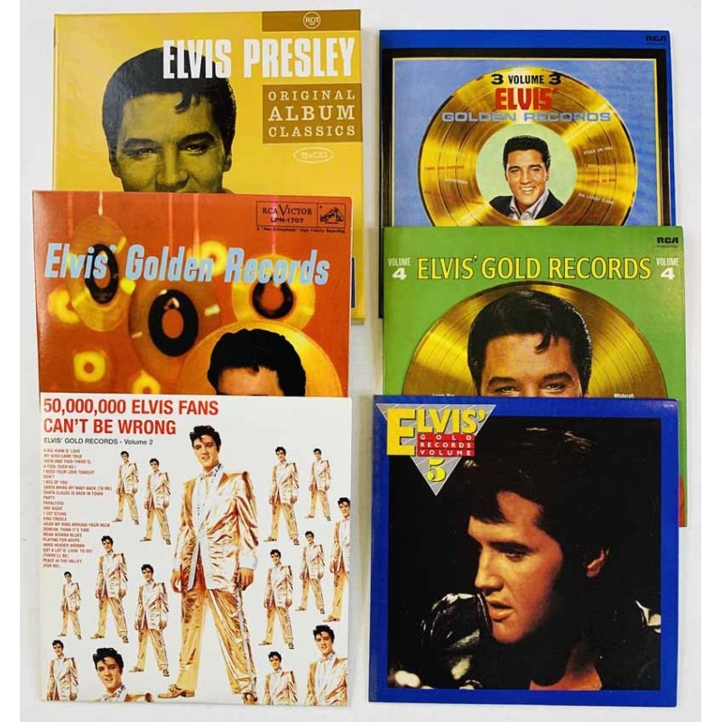 Elvis CD Original albums Christmas + 4 x Golden Records 5CD  kansi EX levy EX CD