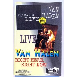 Van Halen: Live right here, right now kansipaperi VG+ , musiikkikasetin kunto EX käytetty kasetti