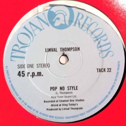 Linval Thompson / Scientist LP Pop No Style / Second Hand Girl 12-inch maxi  kansi Ei kuvakantta levy EX LP