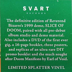 Reverend Bizarre LP Slice Of Doom splatter 4LP + DVD - LP